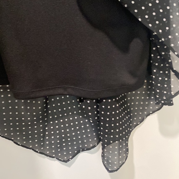 DKNY Maxi dress, sz 6, black with white polka dots - Picture 4 of 5